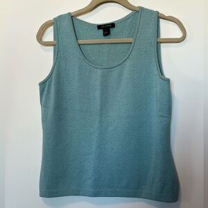 St. John Santana knit light blue sleeveless top. Sz S